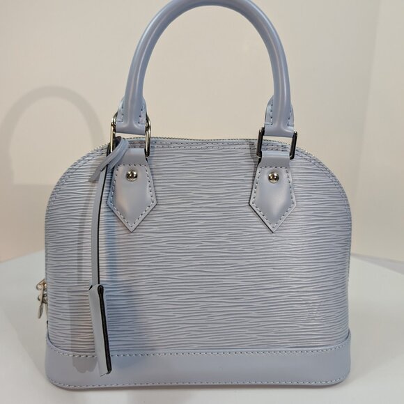 Louis Vuitton Alma BB Handbag in Blue Epi Leather with LV Strap - Picture 3 of 16